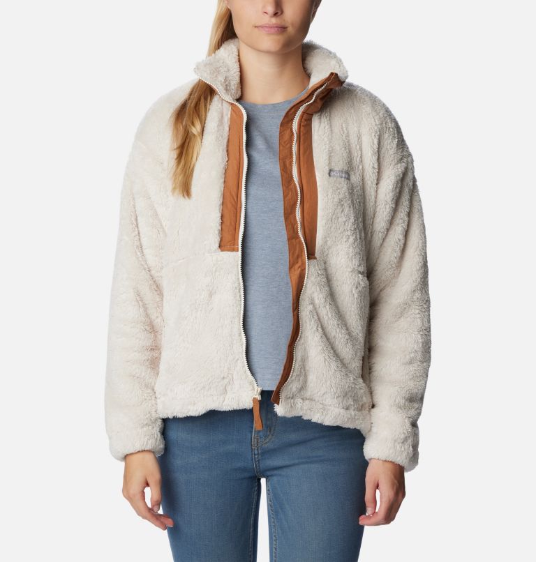 Thumbnail: Women's Boundless Discovery Full Zip Sherpa Jacket, Color: Chalk, Camel Brown, image 7