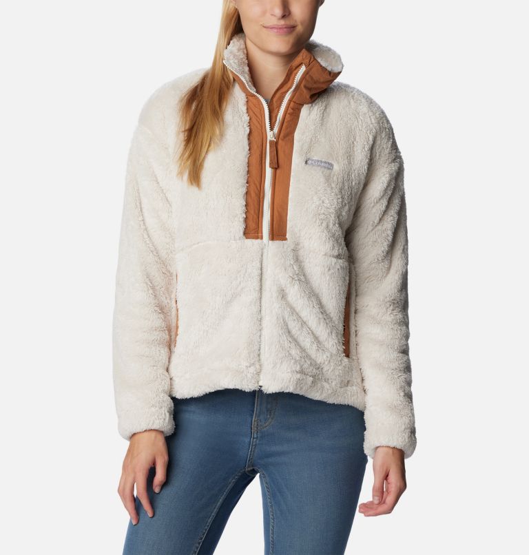 Thumbnail: Women's Boundless Discovery Full Zip Sherpa Jacket, Color: Chalk, Camel Brown, image 1