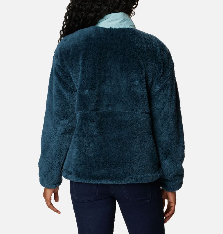 Thumbnail: Women's Boundless Discovery Full Zip Sherpa Jacket, Color: Night Wave, Aqua Haze, image 2