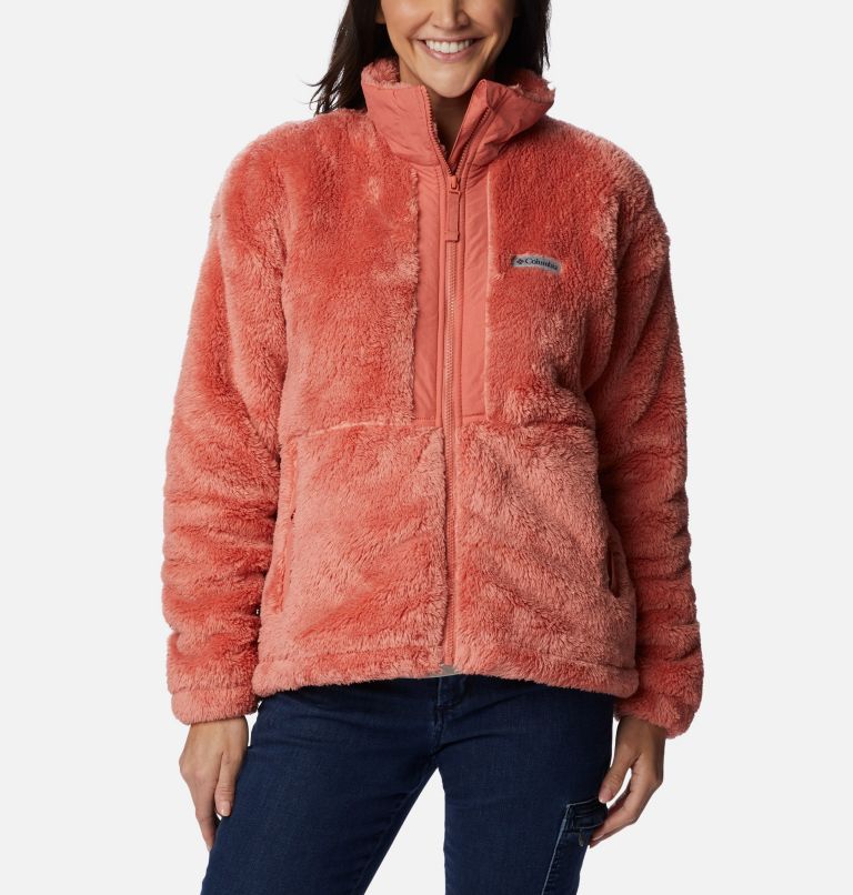 Thumbnail: Manteau à fermeture éclair en sherpa Boundless Discovery pour femmes, Color: Faded Peach, image 1
