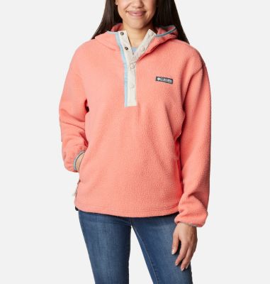 Forro polar curto com fecho médio de pressão Columbia Helvetia™ para mulher, Sweatshirts de mulher