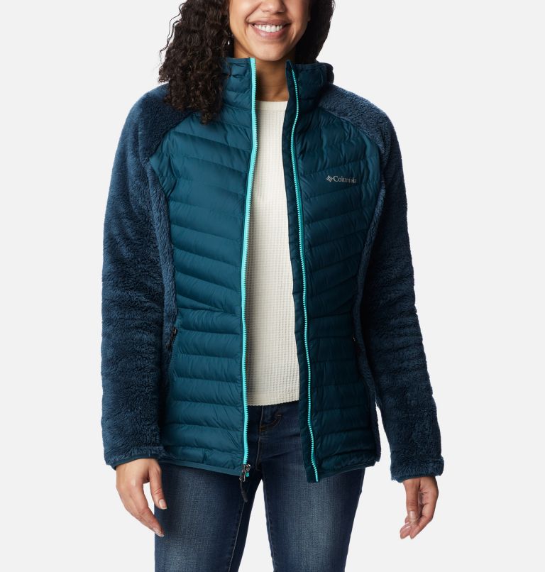 Columbia women's powder 2024 pillow hybrid long jacket