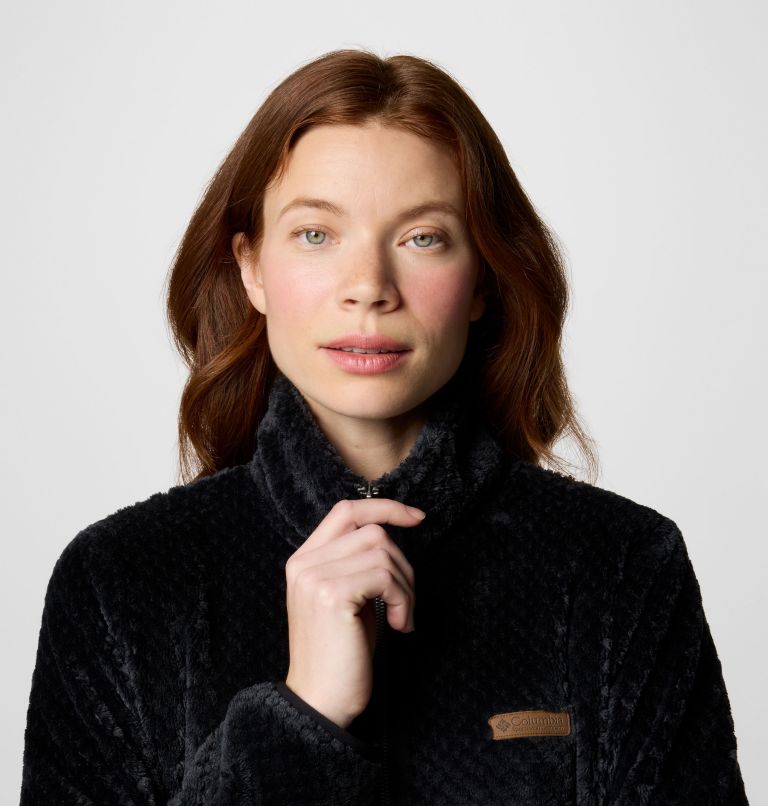 Women's Fire Side Long Full Zip Fleece Jacket, Color: Black, image 5