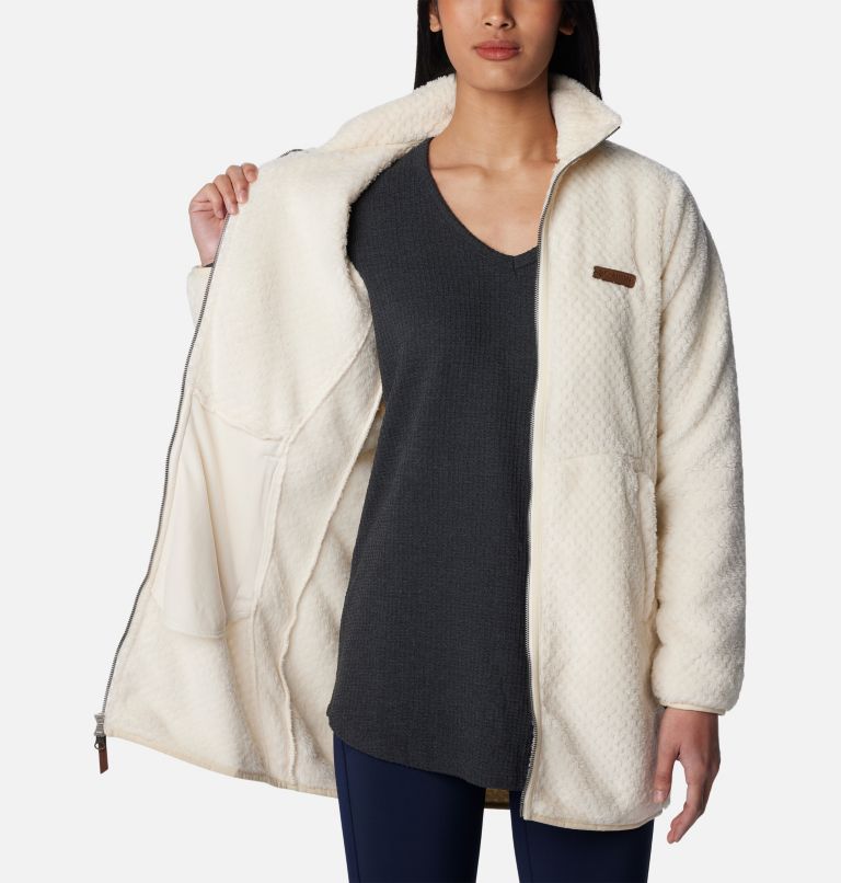 Long columbia fleece hot sale jacket