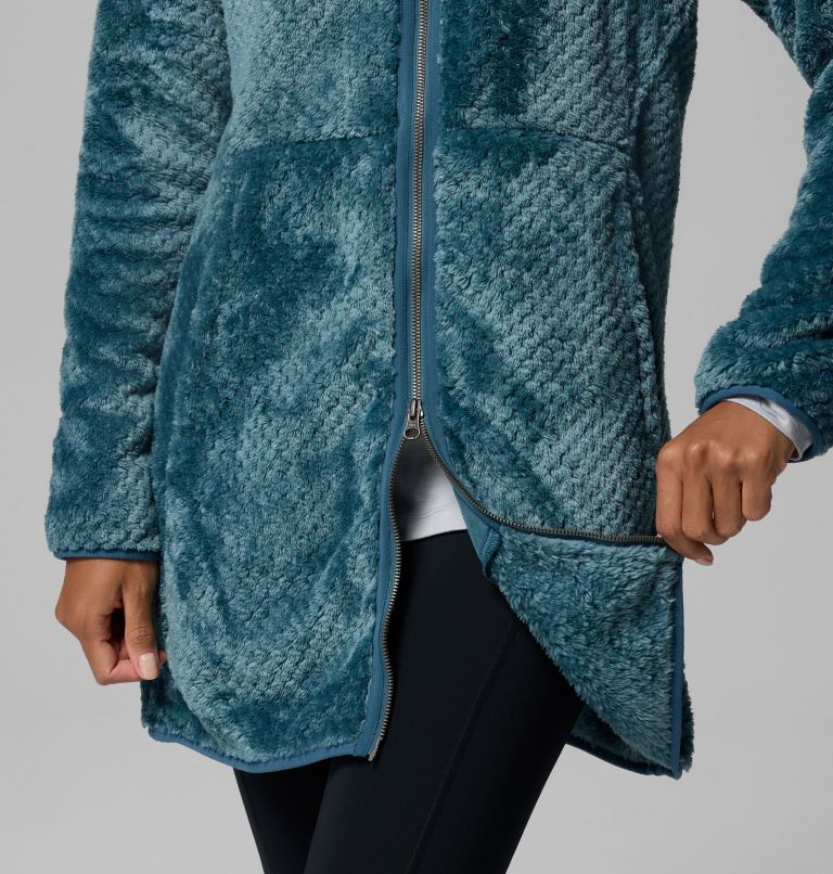 Women's Fire Side Long Full Zip Fleece Jacket, Color: Everblue, image 7
