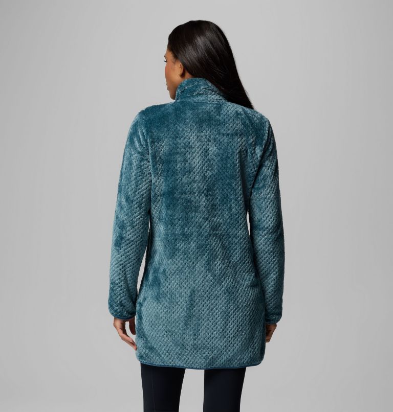 Women's Fire Side Long Full Zip Fleece Jacket, Color: Everblue, image 3