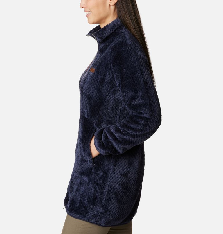 Thumbnail: Women's Fireside Long Full Zip Fleece Jacket, Color: Dark Nocturnal, image 3