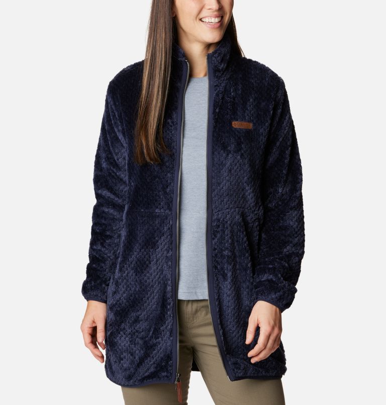Women's Fire Side Long Full Zip Fleece Jacket, Color: Dark Nocturnal, image 6