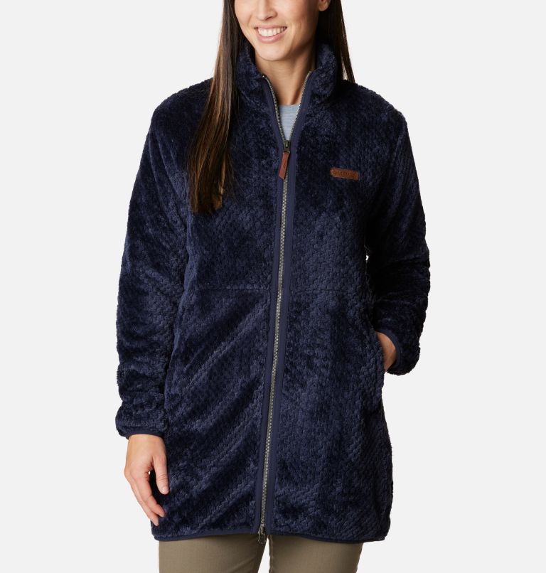 Thumbnail: Women's Fireside Long Full Zip Fleece Jacket, Color: Dark Nocturnal, image 1