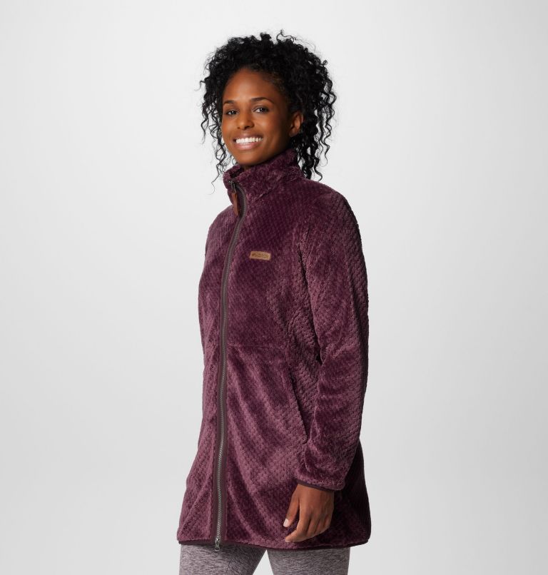 Women's Fire Side Long Full Zip Fleece Jacket, Color: Moonvista, image 4
