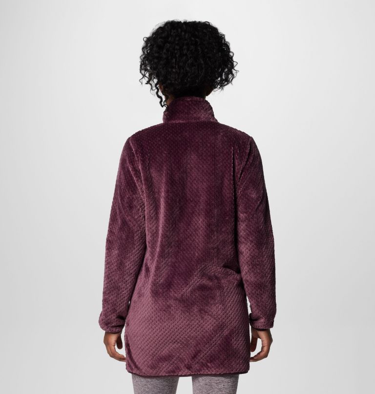 Women's Fire Side Long Full Zip Fleece Jacket, Color: Moonvista, image 2