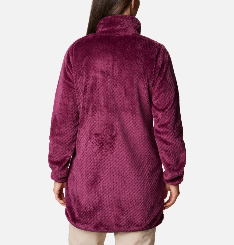 Women's Fire Side Long Full Zip Fleece Jacket, Color: Marionberry, image 2