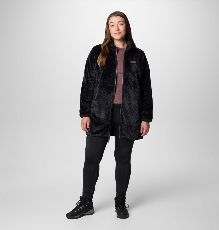 Women's Fire Side Long Full Zip Fleece Jacket - Plus Size, Color: Black, image 3