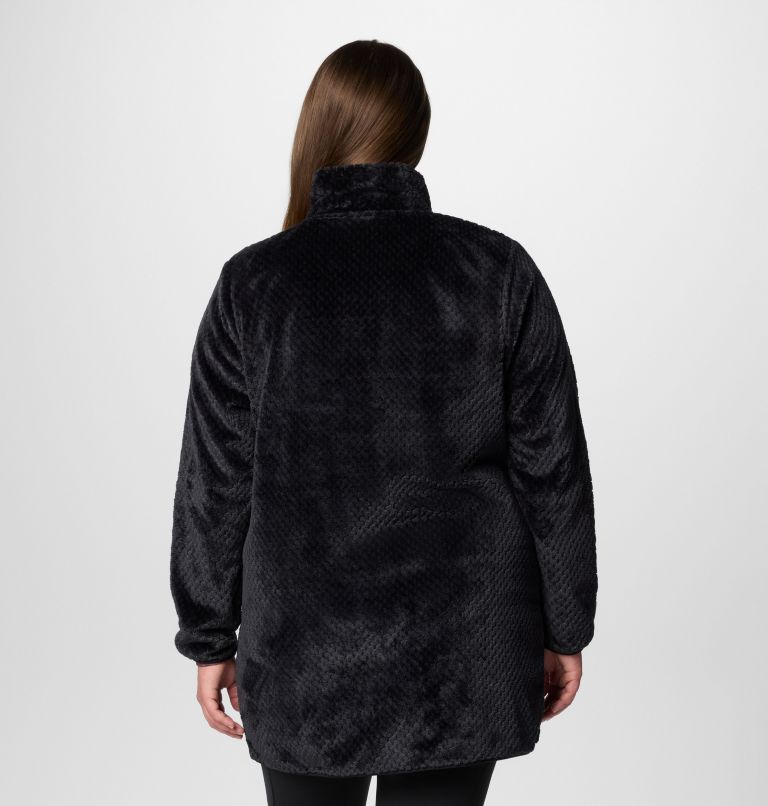 Women's Fire Side Long Full Zip Fleece Jacket - Plus Size, Color: Black, image 2