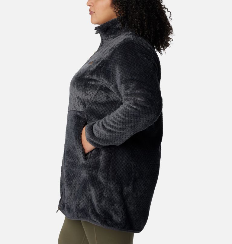 Manteau polaire avec fermeture éclair pleine longueur long Fire Side pour femmes – Grandes tailles, Color: Shark, image 3
