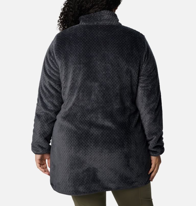 Manteau polaire avec fermeture éclair pleine longueur long Fire Side pour femmes – Grandes tailles, Color: Shark, image 2