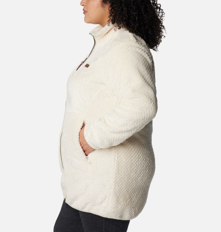 Women's Fire Side Long Full Zip Fleece Jacket - Plus Size, Color: Chalk, image 3
