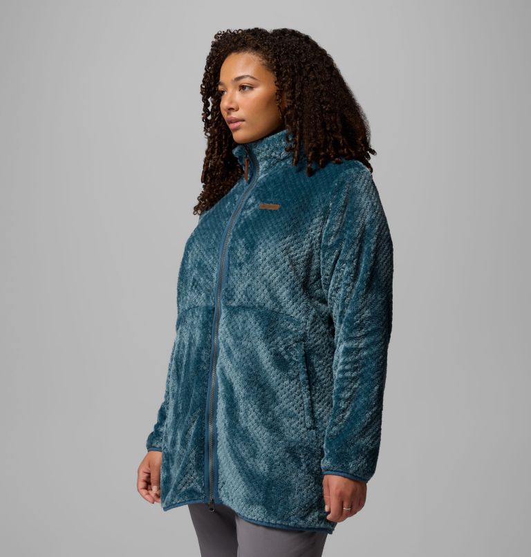 Women's Fire Side Long Full Zip Fleece Jacket - Plus Size, Color: Everblue, image 4