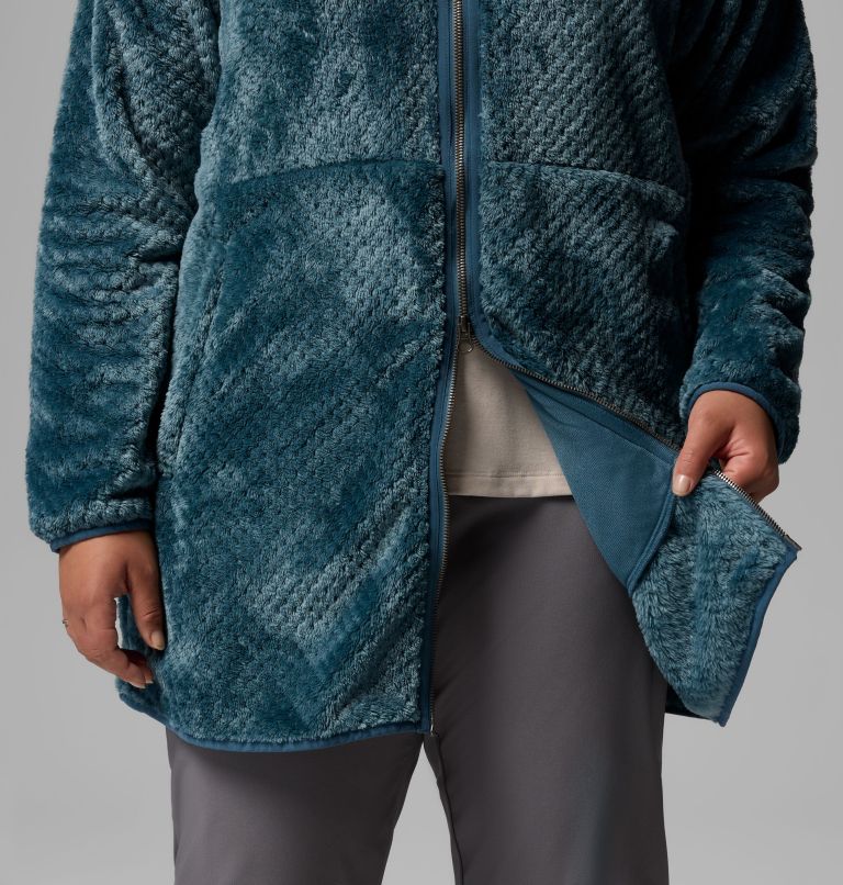 Women's Fire Side Long Full Zip Fleece Jacket - Plus Size, Color: Everblue, image 7