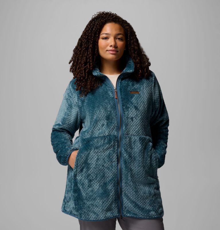 Women's Fire Side Long Full Zip Fleece Jacket - Plus Size, Color: Everblue, image 1