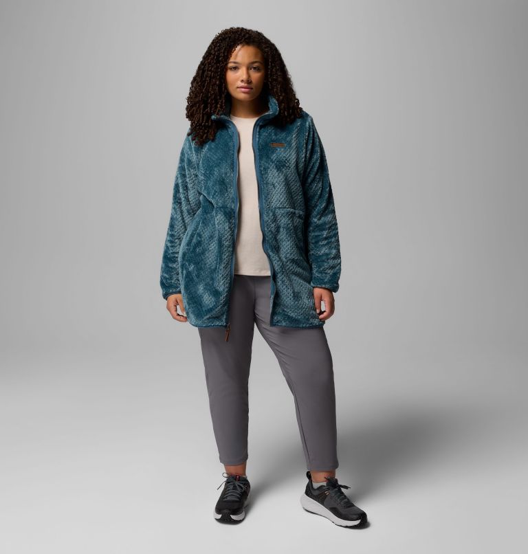 Women's Fire Side Long Full Zip Fleece Jacket - Plus Size, Color: Everblue, image 2