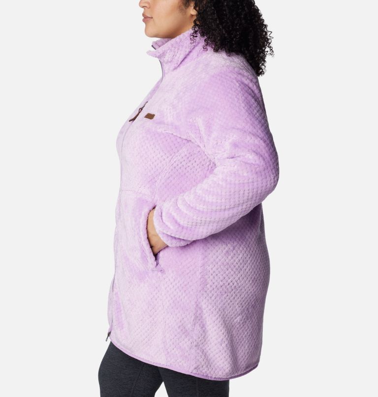Thumbnail: Women's Fire Side Long Full Zip Fleece Jacket - Plus Size, Color: Gumdrop, image 3