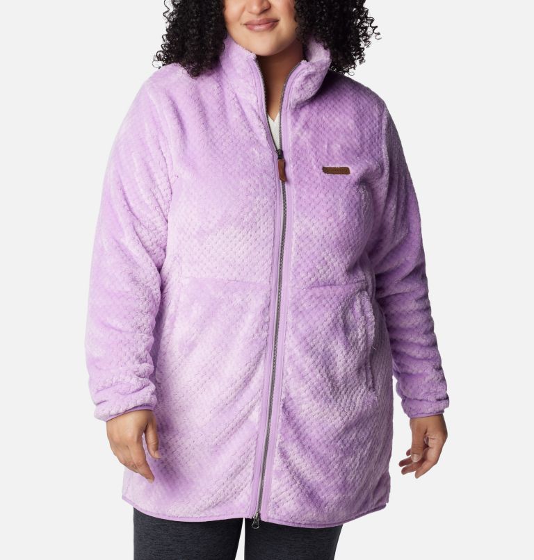 Thumbnail: Women's Fire Side Long Full Zip Fleece Jacket - Plus Size, Color: Gumdrop, image 1