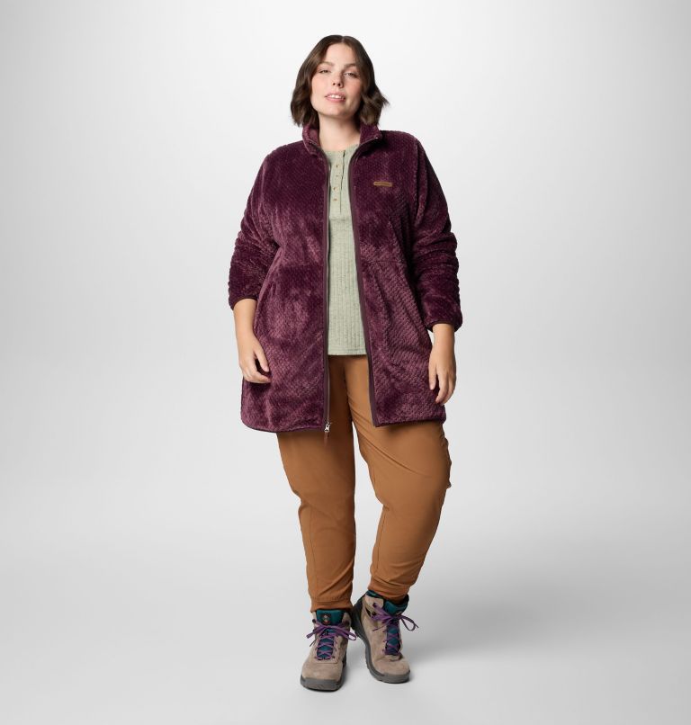 Women's Fire Side Long Full Zip Fleece Jacket - Plus Size, Color: Moonvista, image 3