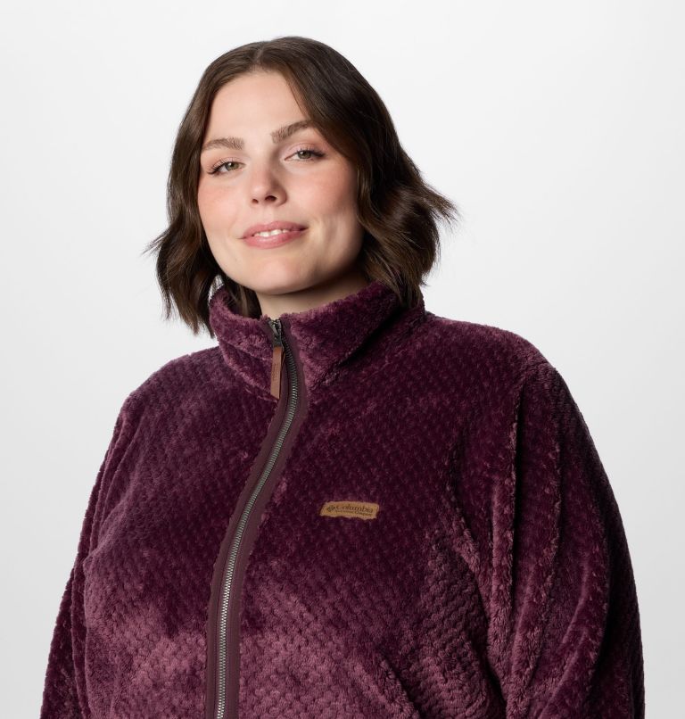 Women's Fire Side Long Full Zip Fleece Jacket - Plus Size, Color: Moonvista, image 5