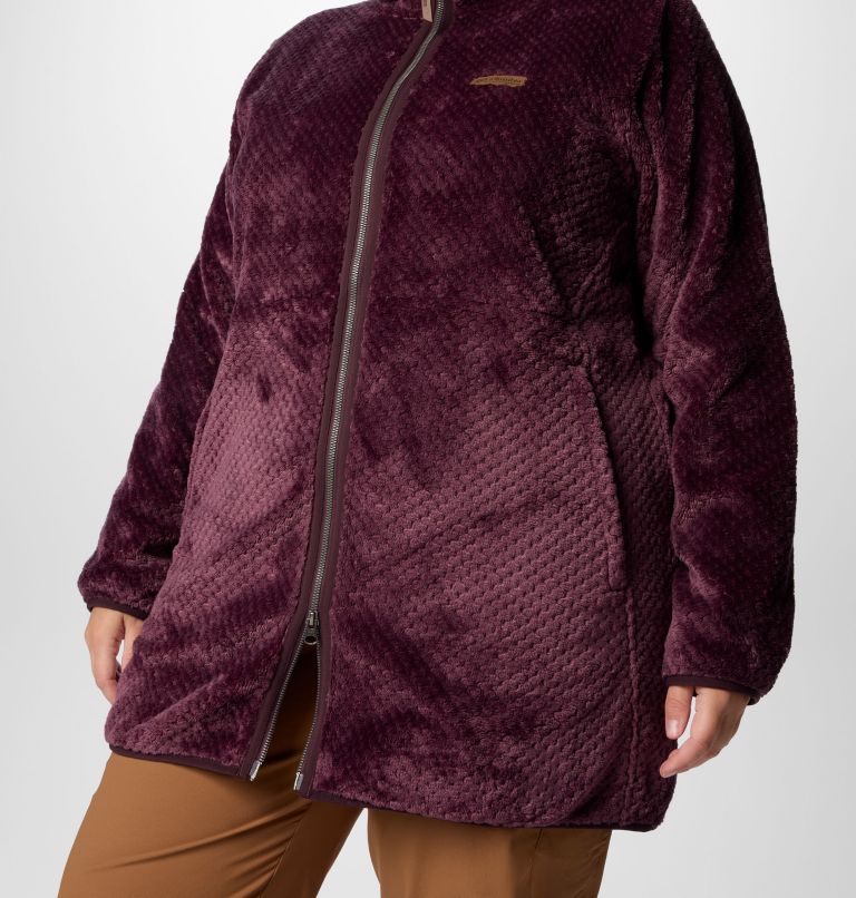 Women's Fire Side Long Full Zip Fleece Jacket - Plus Size, Color: Moonvista, image 6