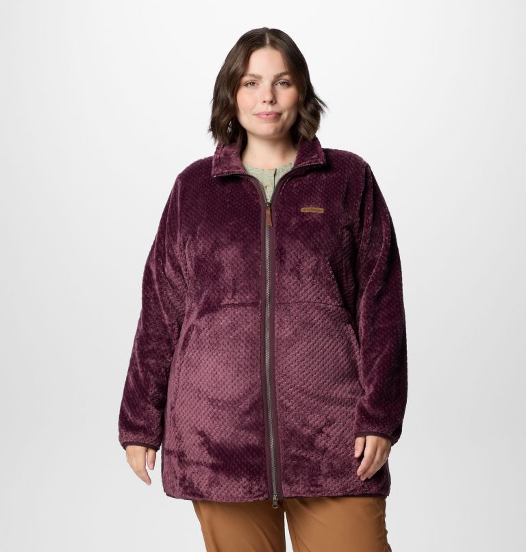 Women's Fire Side Long Full Zip Fleece Jacket - Plus Size, Color: Moonvista, image 1