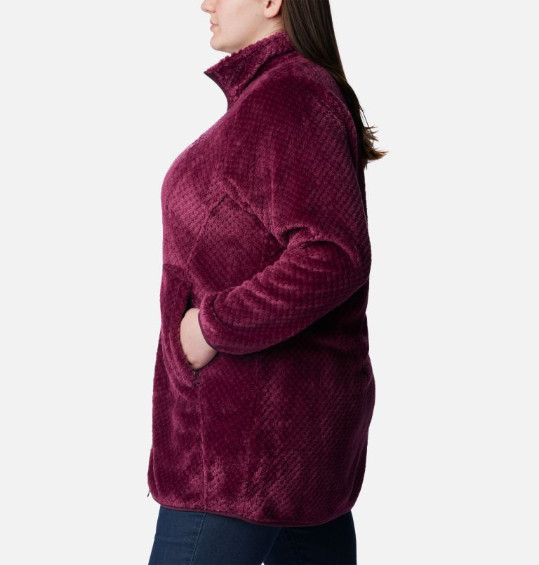 Women's Fire Side Long Full Zip Fleece Jacket - Plus Size, Color: Marionberry, image 3