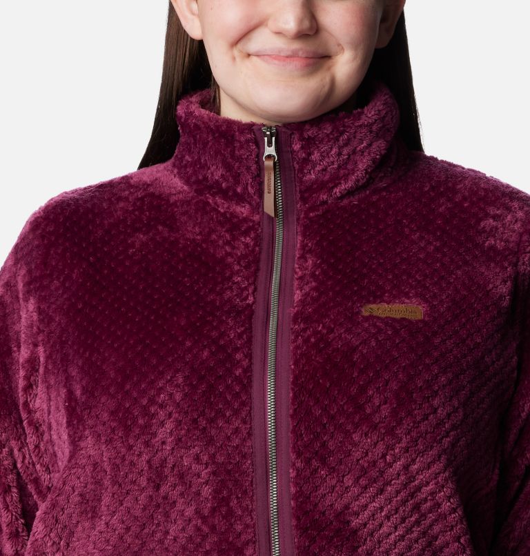 Women's Fire Side Long Full Zip Fleece Jacket - Plus Size, Color: Marionberry, image 4