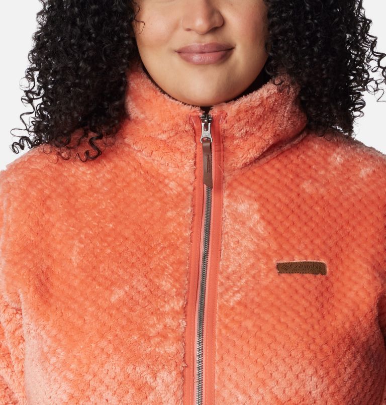 Women's Fire Side Long Full Zip Fleece Jacket - Plus Size, Color: Faded Peach, image 4