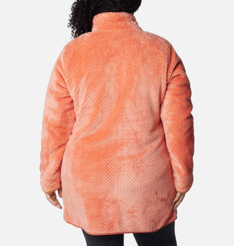 Thumbnail: Women's Fire Side Long Full Zip Fleece Jacket - Plus Size, Color: Faded Peach, image 2
