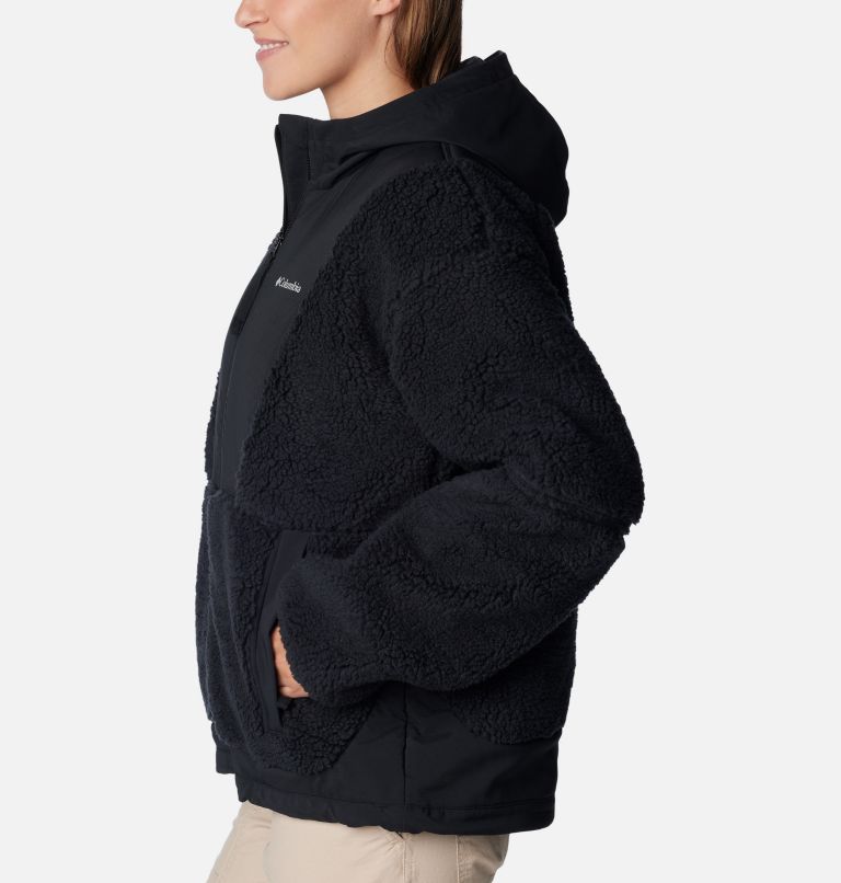 Black fuzzy 2025 columbia jacket