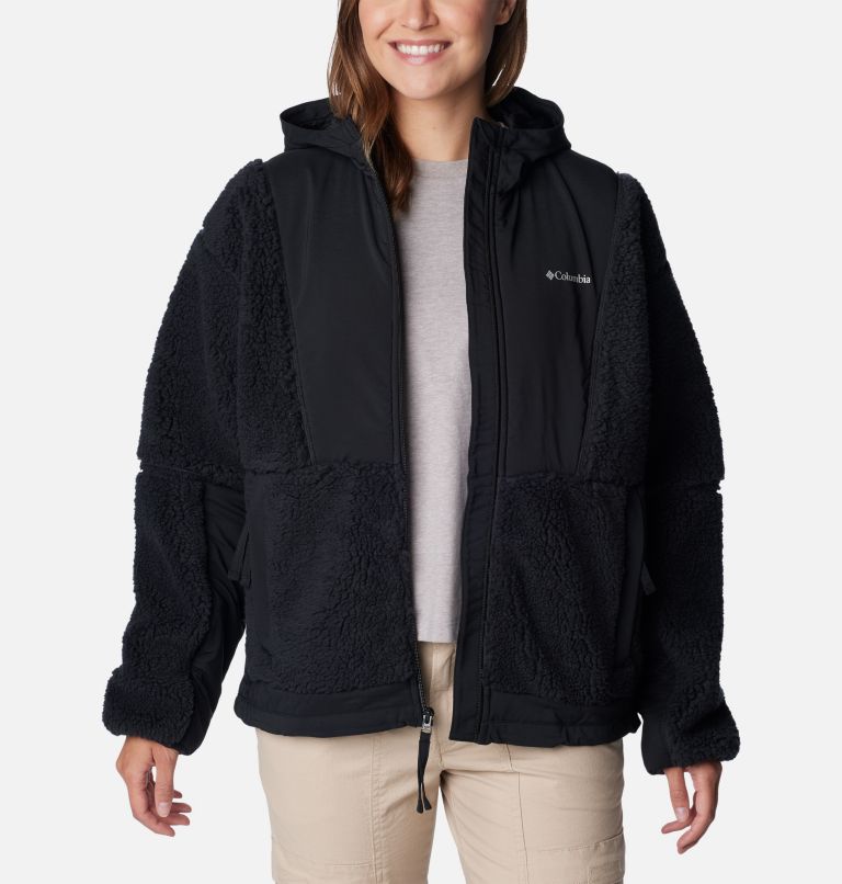 Black fuzzy 2025 columbia jacket