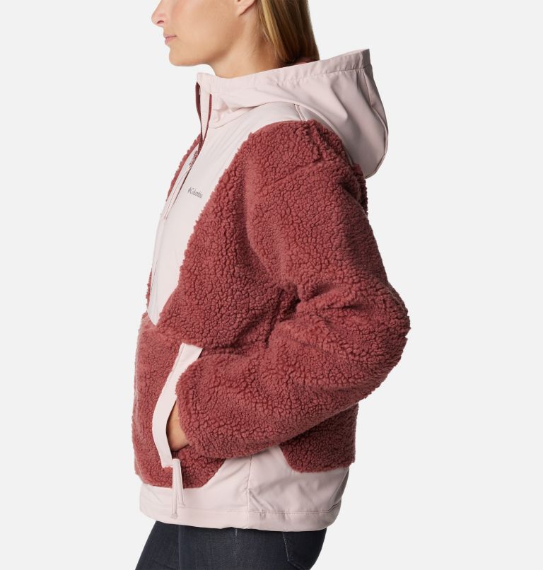 Columbia lodge sherpa discount pullover fleece in pink