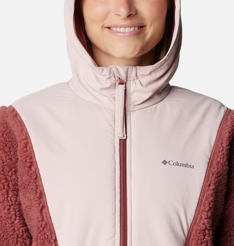 Hakatai Hybrid-Fleece-Jacke für Frauen, Color: Beetroot, Dusty Pink, image 4