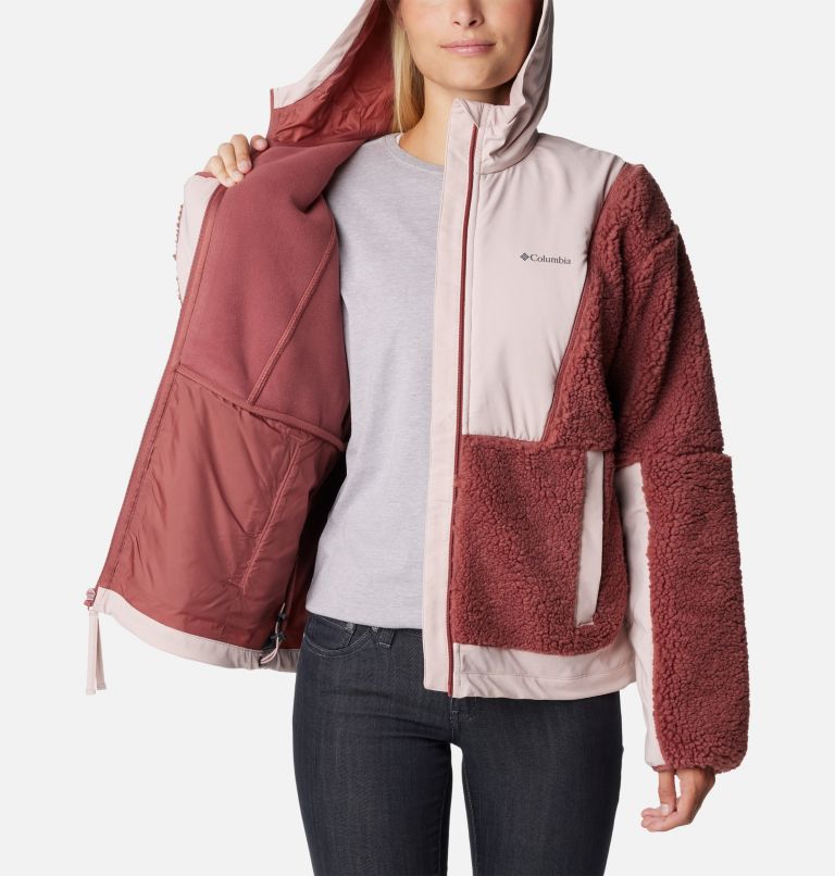 Hakatai Hybrid-Fleece-Jacke für Frauen, Color: Beetroot, Dusty Pink, image 5