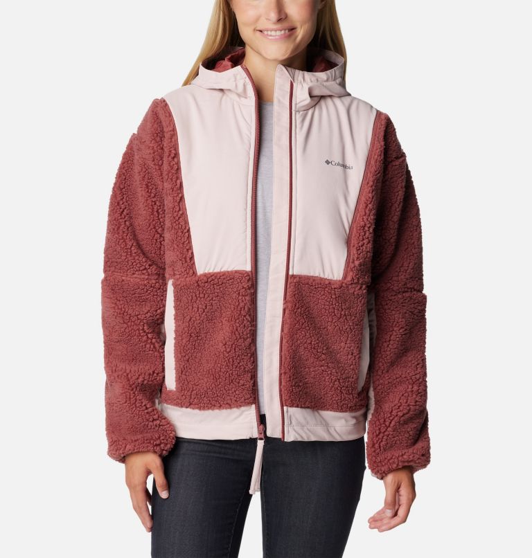 Thumbnail: Hakatai Hybrid-Fleece-Jacke für Frauen, Color: Beetroot, Dusty Pink, image 7