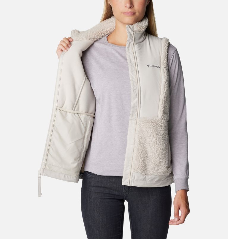 Women's Hakatai Fleece Vest, Color: Dark Stone, image 5