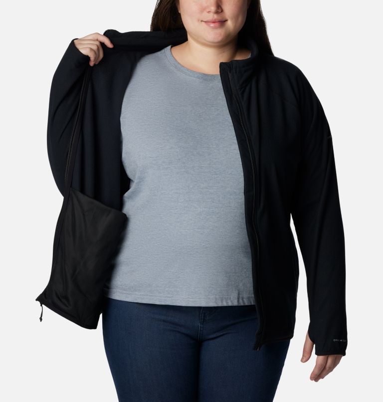 Women's Back Beauty Full Zip Jacket - Plus Size, Color: Black, image 6
