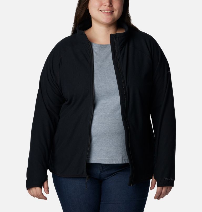 Women's Back Beauty Full Zip Jacket - Plus Size, Color: Black, image 8