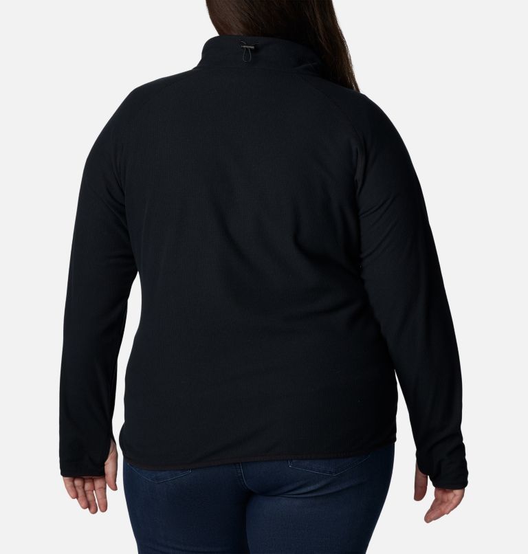 Thumbnail: Women's Back Beauty Full Zip Jacket - Plus Size, Color: Black, image 2