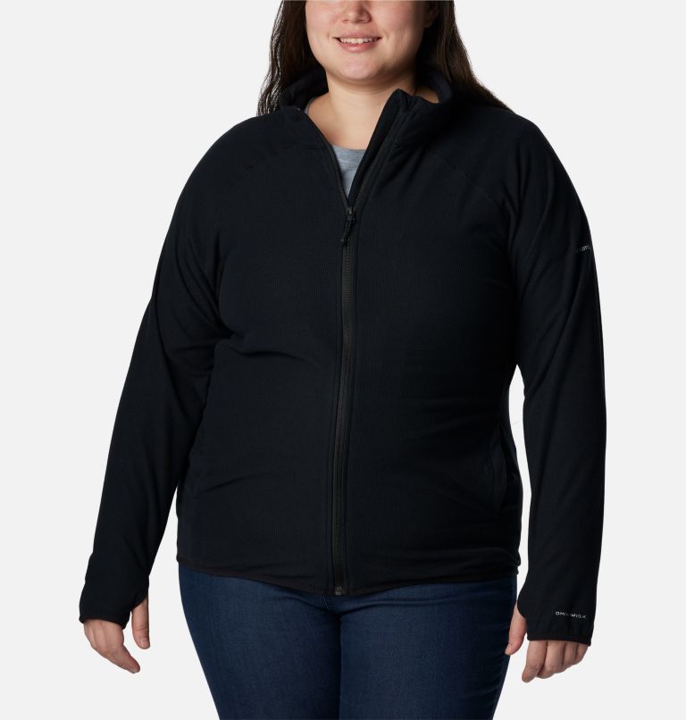 Women's Back Beauty Full Zip Jacket - Plus Size, Color: Black, image 1