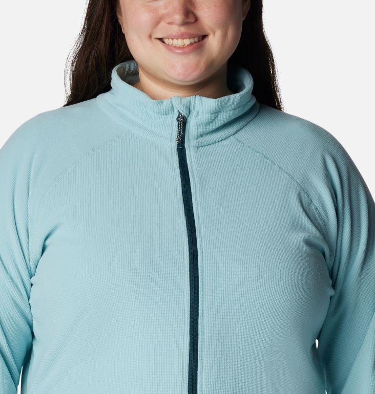 Women's Back Beauty Full Zip Jacket - Plus Size, Color: Aqua Haze, image 4