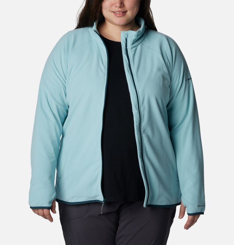 Women's Back Beauty Full Zip Jacket - Plus Size, Color: Aqua Haze, image 8
