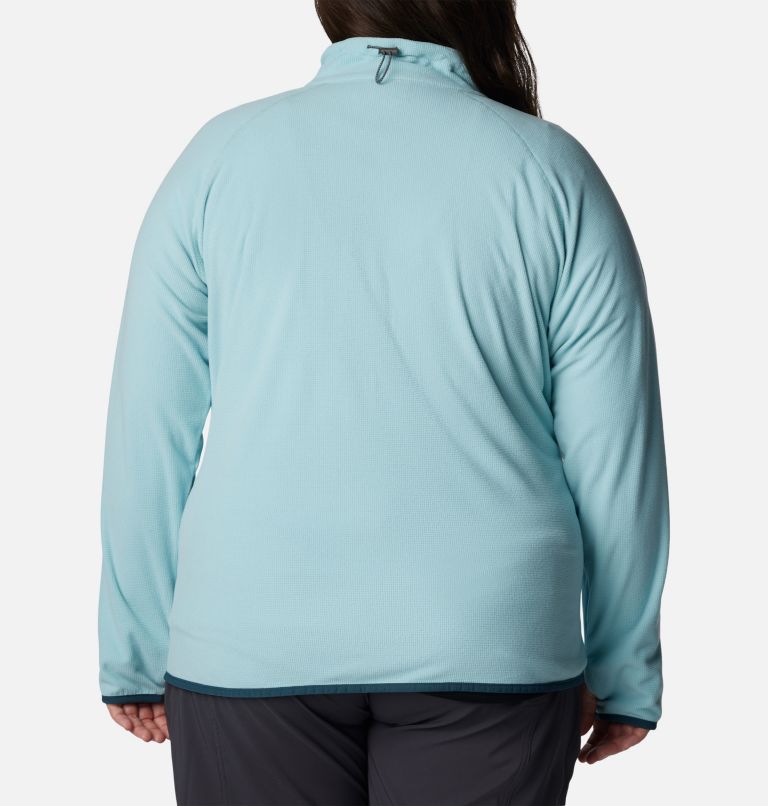 Women's Back Beauty Full Zip Jacket - Plus Size, Color: Aqua Haze, image 2