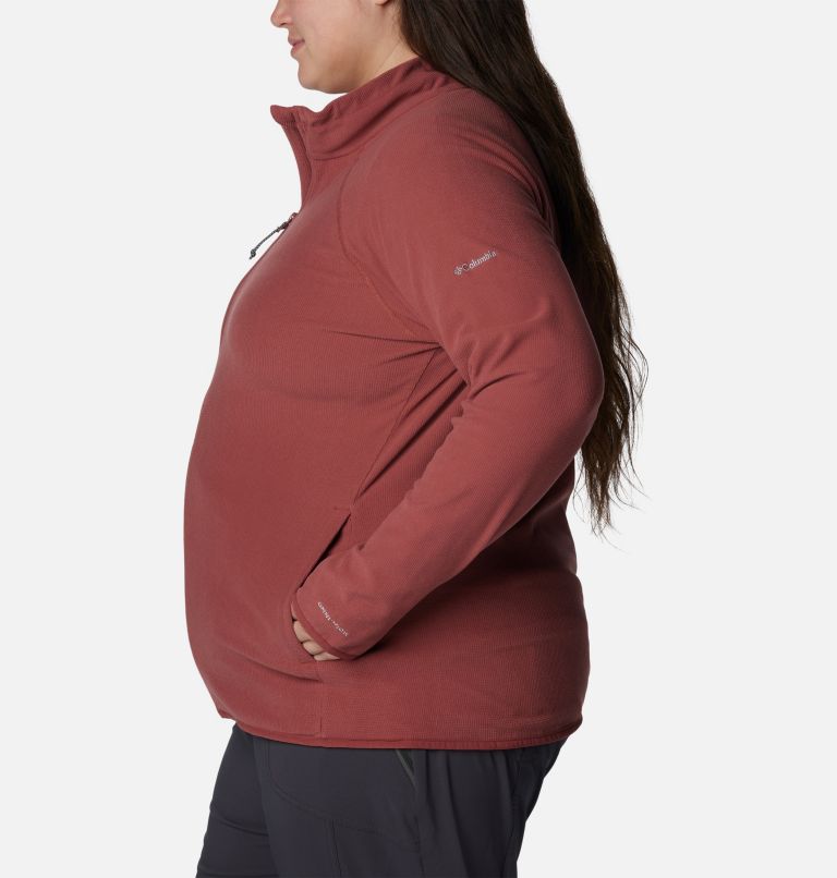 Women's Back Beauty Full Zip Jacket - Plus Size, Color: Beetroot, image 3